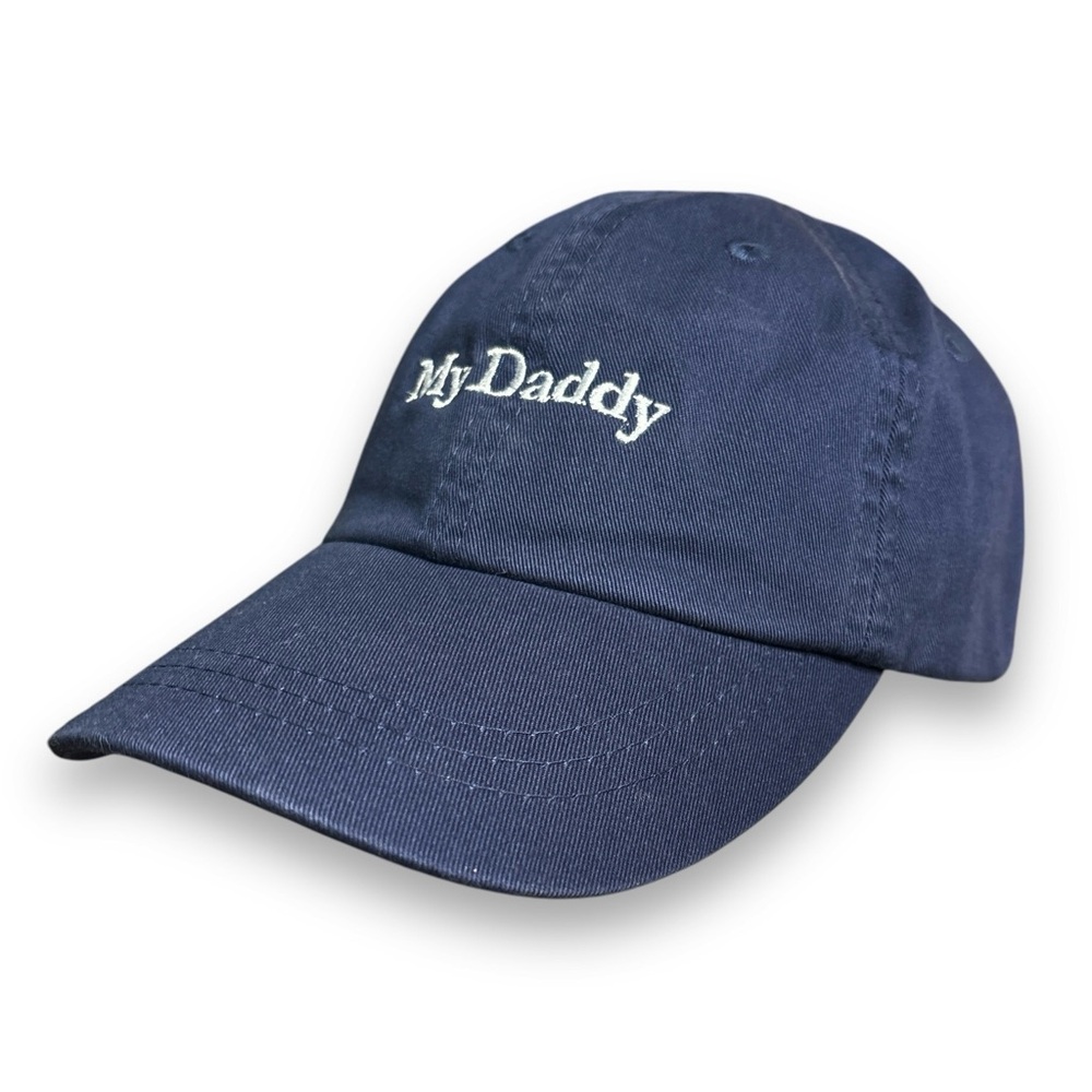 ADAMS Navy Six-Panel Cotton Adjustable Baseball Cap Embroidered “My Daddy”